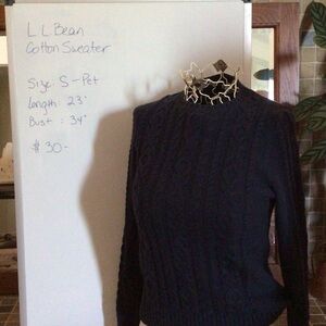 L.L. Bean Women's Dark Sweater Cable Knit